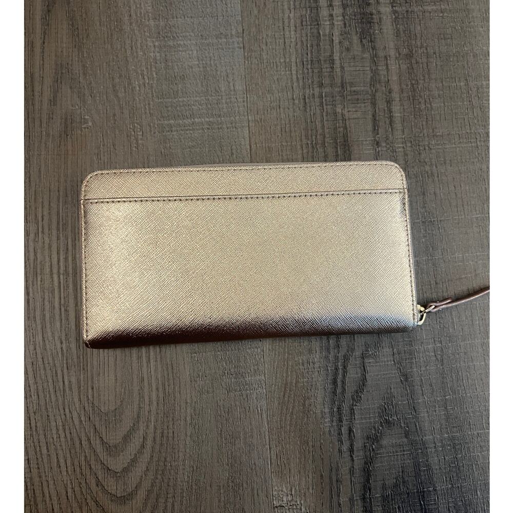 Kate Spade Rose Gold Zipper Wallet - Picture 2 of 3